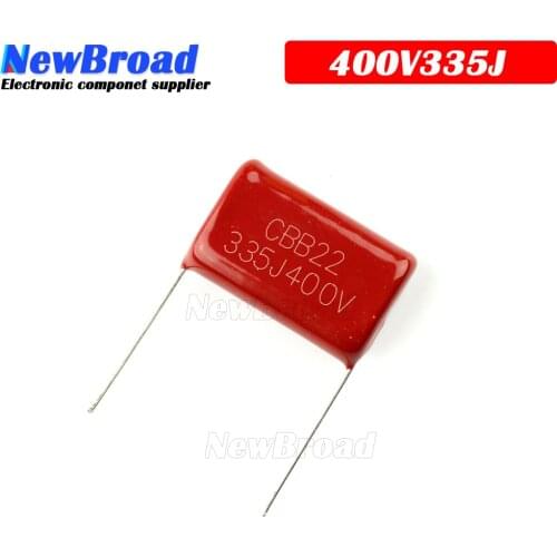 10PCS 400V335J 3.3uF Pitch 25mm 400V 335 3300nf CBB Polypropylene film capacitor 335J400V 335J