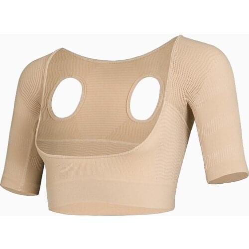 Women Upper Arm Shaper Post Surgical Compression Sleeves Slimmer Tops Posture Corrector Vest Shapewear Control Body Shaper