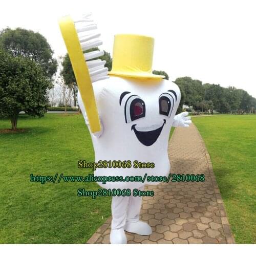 Hot sale tooth mascot costume cartoon set dental care advertisement promotion Halloween Christmas adult size unisex 636