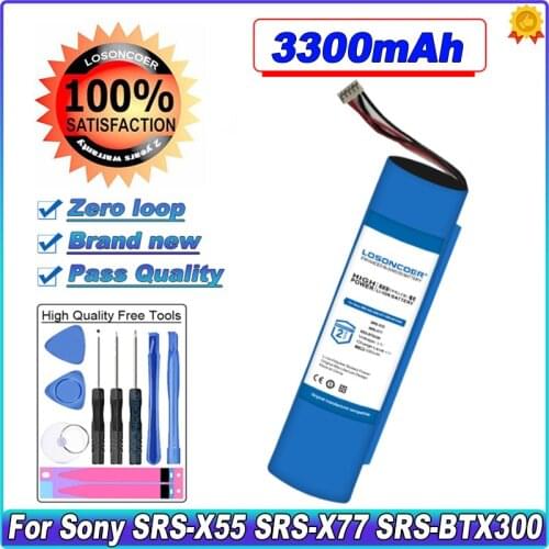 LOSONCOER SRS-X55 SRS-X77 SRS-BTX300 3300mAh Battery For Sony SRS-X55 SRS-X77 SRS-BTX300 Player Batteries