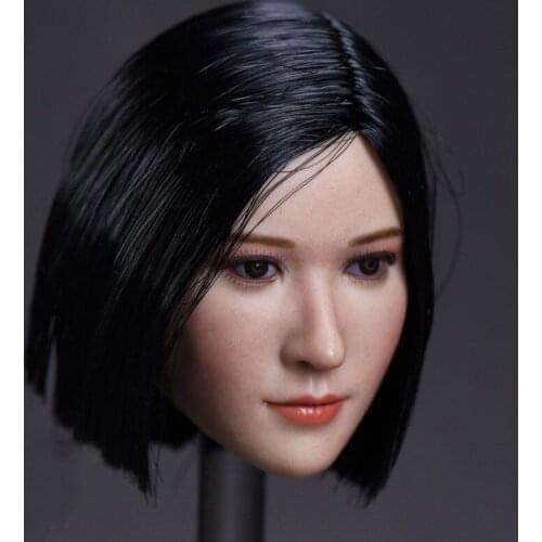 1/6 Short Straight Hair Star Head Sculpt Model for 12 inches Female Body