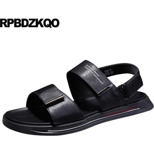 Shoes casual native black beach white flat outdoor 2019 men sandals leather summer high quality strap genuine open toe designer