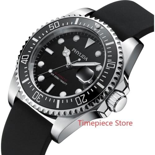 500M Tested Water Resistant 43.5mm Mens Sport Diver Watch NH35 Automatic Wristwatch Sapphire Crystal Solid 316L SS