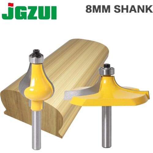 8mm Shank Thumbnail & Beaded 2 Bit Handrail Router Bit Set Line knife Woodworking cutter Tenon Cutter for Woodworking Tools