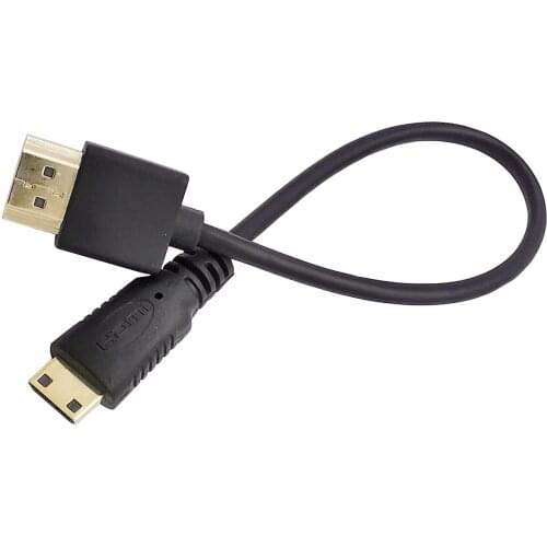 OD3.2 Mini HDMI-compatible To HDMI Cable 4K 1080p 3D High Speed Adapter Gold Plated for Camera Monitor Projector TV 30cm 60cm 1m