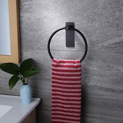 OOTDTY owel Ring Adhesive for Hanging Towels Matte Premium Adhesive Hang Bathrooms