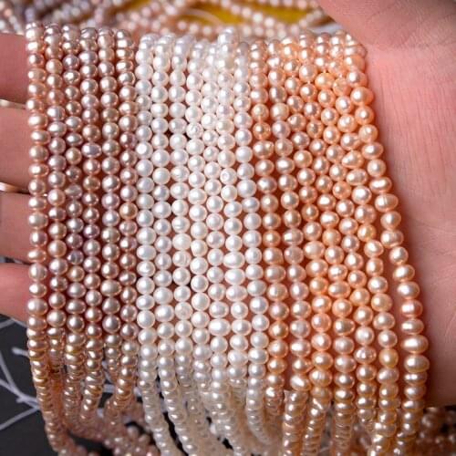 Apx 90pcs/lot Horizontal Hole Oval Freshwater Pearl Beads Punch Loose Beads for DIY Women Elegant Necklace Jewelry Making