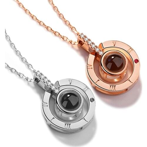 Valentines Day Gift 100 Languages Says I Love You Projection Necklace Present Gift For Girlfriend Wife Anniversary Gift Dropship