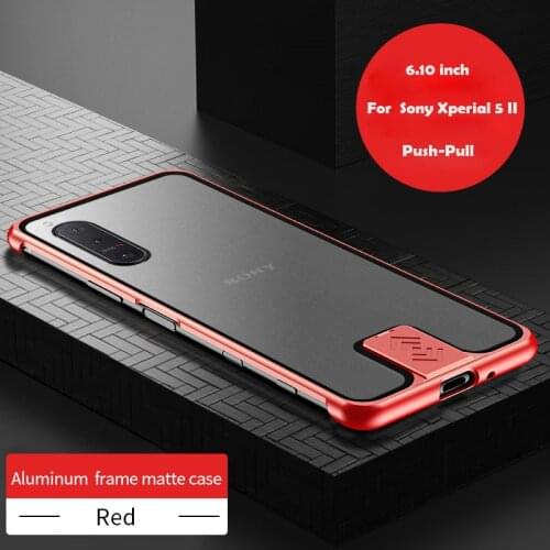 Metal Glass Phone Case For Sony Xperia 5 Case Transparent Frameless Xperia 5 Cover Shockproof Coque For Sony Xperia 5 Funda Case