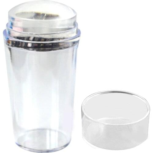 1 Set Clear Nail Art Stamper Schraper Set Transparant Siliconen Marshmallow Nail stempel Gereedschap