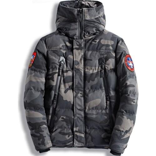 Drop shipping Mens Vogue Camouflage Parkas Long Casual Winter Jacket Men Military Tactical Overcoat Padded Streetwear LBZ28