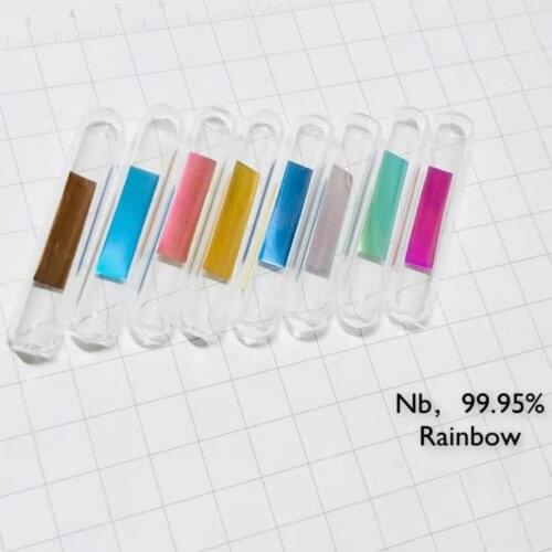 Rainbow Niobium Suit in sealed vial 99.95% Pure for Element Collection