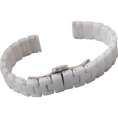 12mm 14mm 16mm 17mm 18mm 19mm 20mm Watch bands strap bracelet white Ceramic Polished Beautiful Wristwatches Accessories new hot