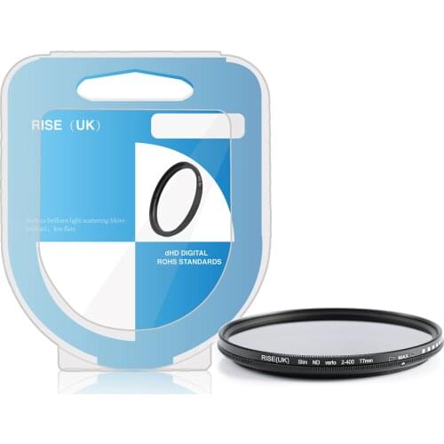 RISE (UK)77mm Slim Fader ND Filter Adjustable Variable Neutral Density ND2 to ND400 For Sony nikon lens