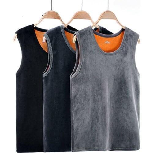 Warm Vest For Man Keep Warm Underwear Men Vest Mens Winter Thermo Shaping Large Size Male Vest Comfortable With Velvet #htyus