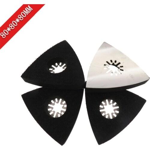 80*80*80mm Triangle Stainless Steel Woodworking Polishing Disc Self-adhesive Disc
