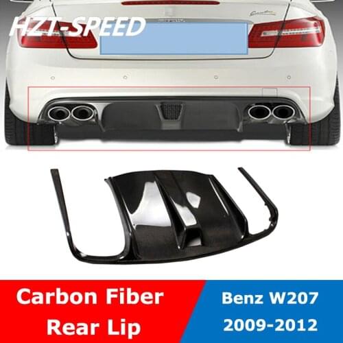 W207 Carbon Fiber Rear Bumper Lip Spoiler Diffuser For Benz E200 E250 E260 E350 Coupe 2009-2012