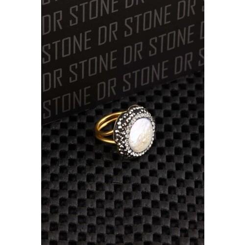 DR Stone Natural Stone Women 'S Pearl Ring 20 AR496
