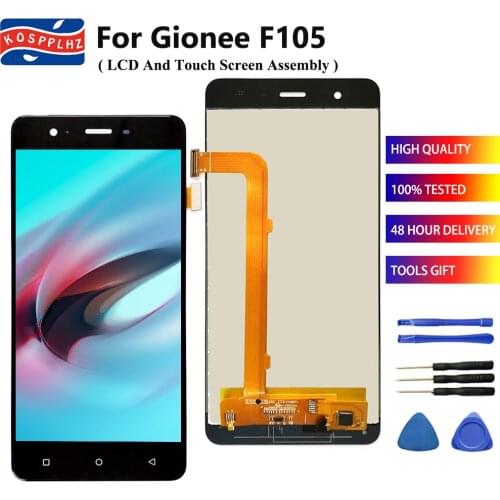 100% tested For Gionee F105 LCD Display + Touch Screen Digitizer Assembly Replacement 5.0 inch For Gionee F 105 +Tools +Adhesive