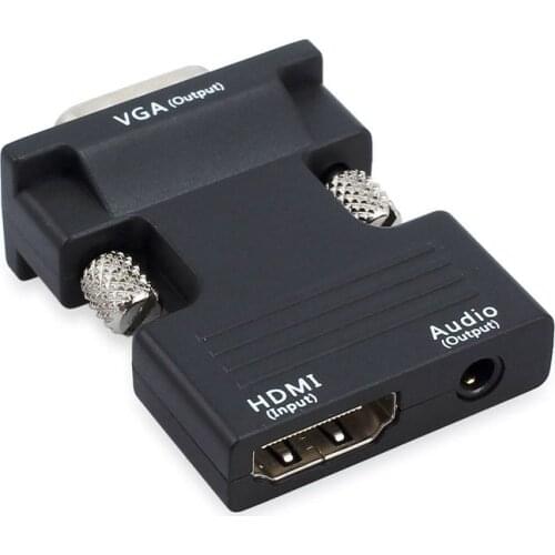 1080P HDMI Female to VGA Male with Audio Output Cable Converter Adapter