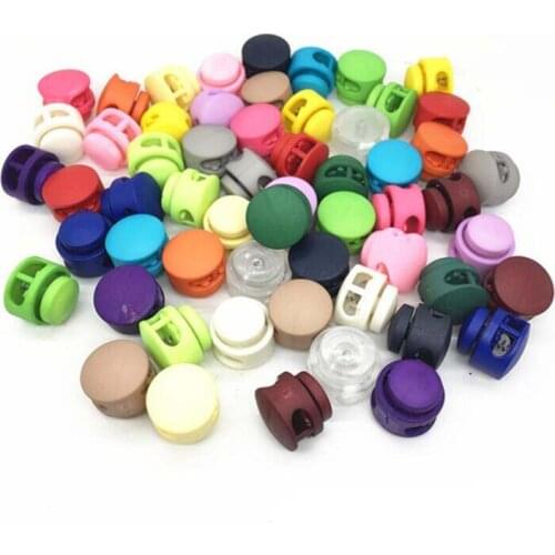 2018Top Fashion New Arrival Plating Koord stopper Paracord 50pcs/pack 16*17mm colorful Roundness Toggle Stopper