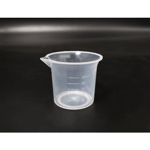 3pcs Plastic beaker in low form ,Capacity 25ml,Plastic measuring cup,Laboratory plastic beaker