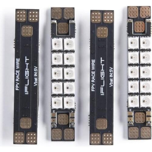 4pcs/set iFlight PDB RGB 10 LED 3535 Multi-Colors Race Wire/led strips Support 40A Constant Current for FPV racing drone part