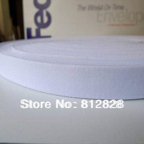 50 Yards 1" 25mm White Elastic Bands Elastic Tape For Underwear