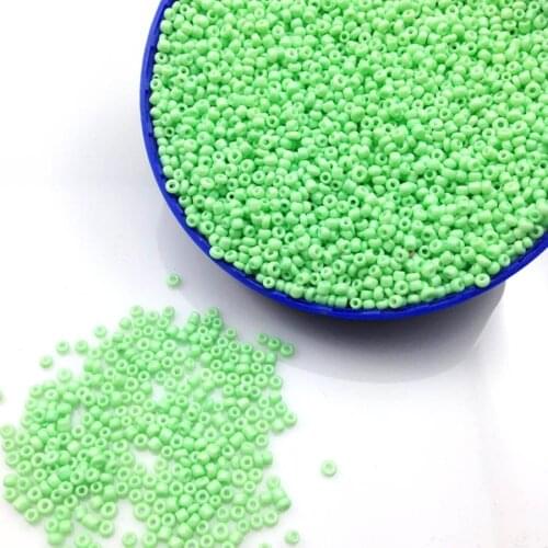 16g 1000pcs 2mm 12/0 Light Green Neon Color Opaque Loose Spacer Beads Cezch Glass Seed Beads Handmade Jewelry DIY Garment Bead
