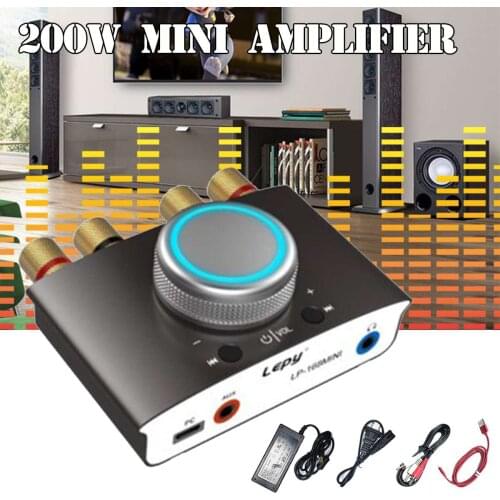 100w+100w Mini bluetooth Digital Amplifier Hifi Stereo Home Audio Processor Power Amp Mini Amplifier Class D Headphone Amplifier