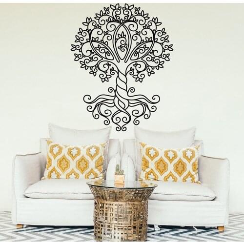 Tree of Life Wall Decal Removable Vinyl Decal Bohemian Life Tree Wall Sticker Boho Home Bedroom Living Room Decor Mural C855