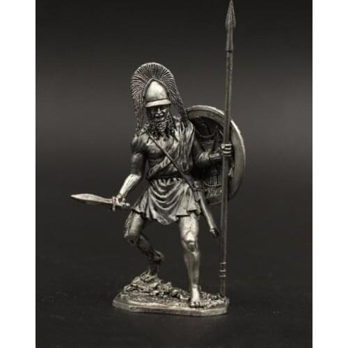 Ancient Greece Figurines Tin Metal Ancient Soldier Model Macedonian Sparta Lak Dimon Commander Home Decorations