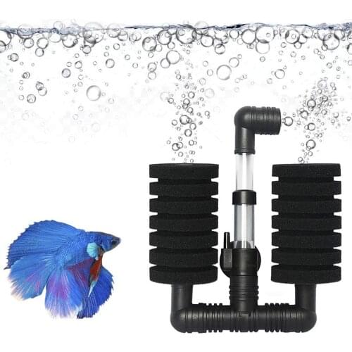 Sponge Underwater Corner Aquarium Filter, Works for Tropical Fish & Breeder Aquarium, Slow Current, Perfect for Fry & Small Fish