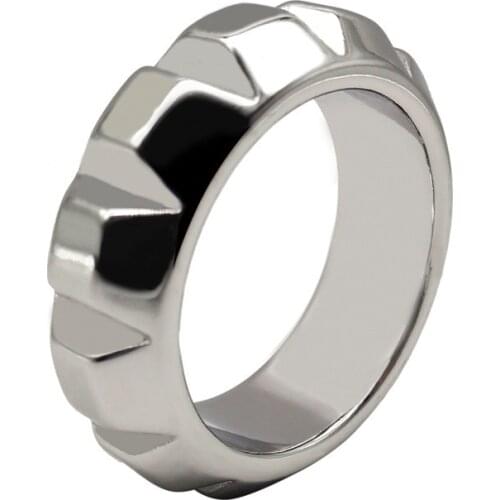 Stainless steel Penis Ring Scrotum Stretcher Delayed ejaculation penis training Metal Cock Ring Restraint adult Sex Toys for Men