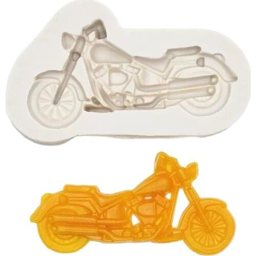 Cool Motorcycle Epoxy Resin Silicone Mold for DIY Handmade Ornaments Plaster Candle Jewelry Kids Toys Key Chain Fondant Mould