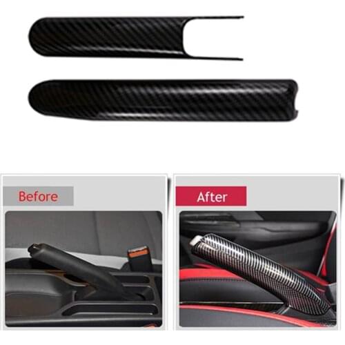 ABS Carbon Fiber Handbrake Cover Grip Handle Lever Brake Handle Cover for Honda Fit/Jazz GR9 2020 2021