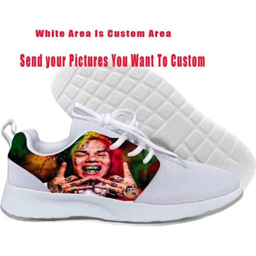 2019 Hot Cool Fashion New Summer Handiness Casual Harajuku Shoes 3D Print For Man Woman Hip Hop Rap Music Rock 6ix9ine 69