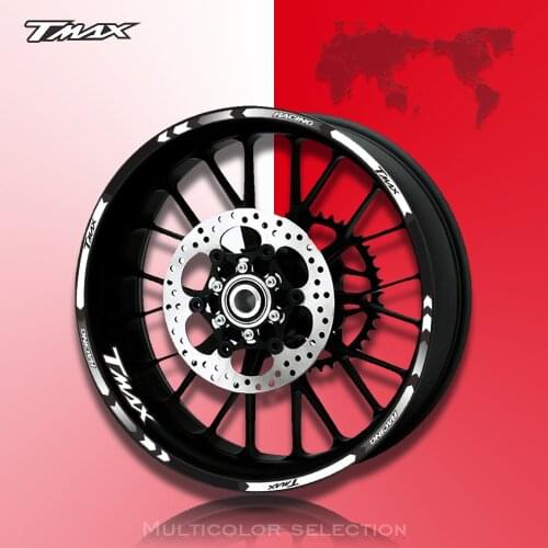 Hot sell Motorcycle For YAMAHA TMAX General purpose motorcycle wheel decals Reflective stickers rim stripes