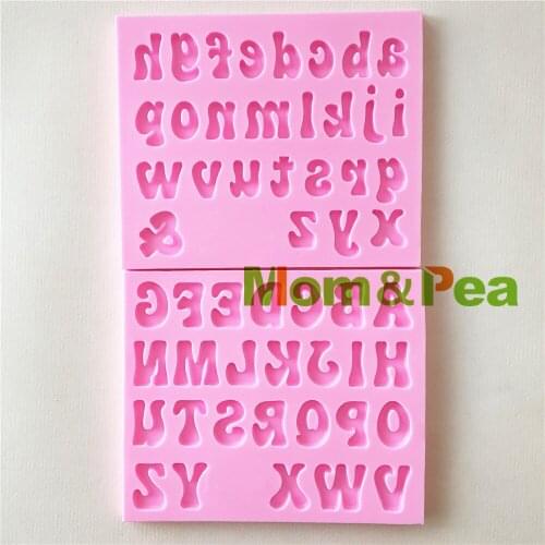 Mom&Pea 1382-3 Free Shipping Capital Letters Silicone Mold Cake Decoration Fondant Cake 3D Mold Soap Mold Food Grade