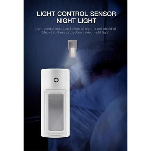 New Creative LED Night Light Smart Lighting Control Wall Plug Lamp Bedroom Decoration Childrens Night Light For Kitchen Stair