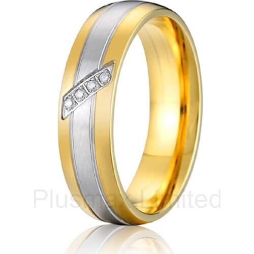 Wholesale promotion discounted arc shaped inside good feeling classic titanium engagement wedding rings fashion jewelry