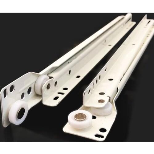 Durable Track SlidesTwo Cabinet Rails Thickening Computer Table Chute Clothing Cabinets Keyboard Roller Pulley fittings