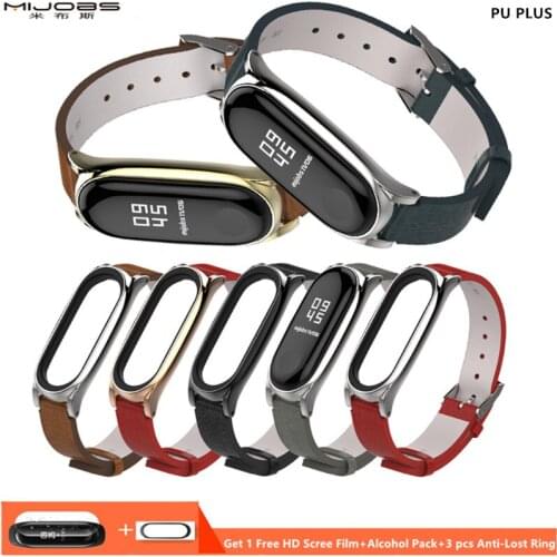 Mijobs Miband3 PU Plus Wrist Strap for Xiaomi Mi Band 3 Strap Bracelet Miband3 Wristband Smart Watch Correa Mi Band3 Accessories