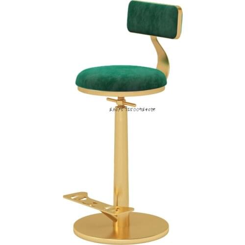 Nordic minimalist net red light luxury home lifting rotating chair ins bar chair modern bar front desk high stool