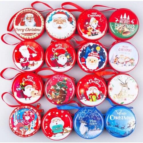 Random 3pcs/set Cartoon Christmas Gift Santa Cartoon Wallet Creative Storage Coin Purse Children Christmas Gift