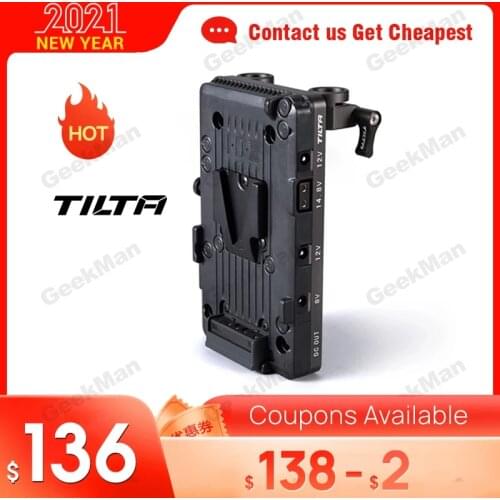Tilta TA-BTP-V-G 15mm LWS Rod Adapter V Mount Battery Plate For powering BMPCC 4K 6K A7S3 a7sIII Camera Cage Accessories
