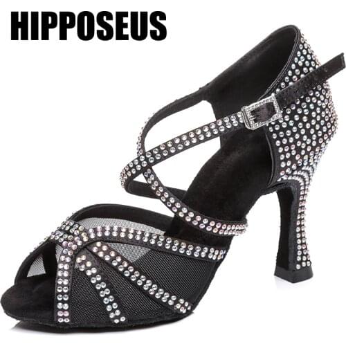 Women Tango Dance Shoes Girls Latin Ladies Modern Ballroom Dance Shoes High Heels Soft Bottom Dancing Shoes Fashion Hot Selling