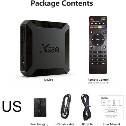 X96Q Android 10.0 4K Smart TV Box High Definition Set Top Box Media Player Support Google Play Youtube Quad Core Set Top Box