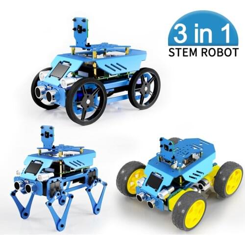 Adeept Alter All-in-One Raspberry Pi Smart Robot Car Kit , STEAM Robot Kit with OLED Display, OpenCV Target Tracking, Video Tran