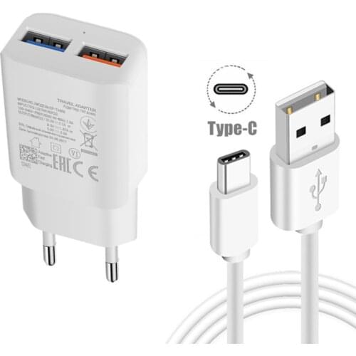 Mobile Phone Charger Adaptive Charge Device Type C USB Cable for Huawei Samsung Galaxy S10 S20 FE A52 A22 Xiaomi Mi 11 Lite POCO